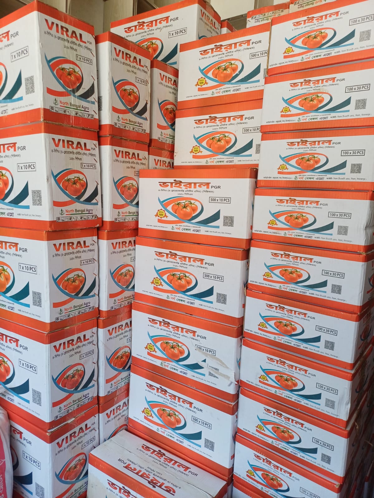 Viral PGR Cartons in Warehouse